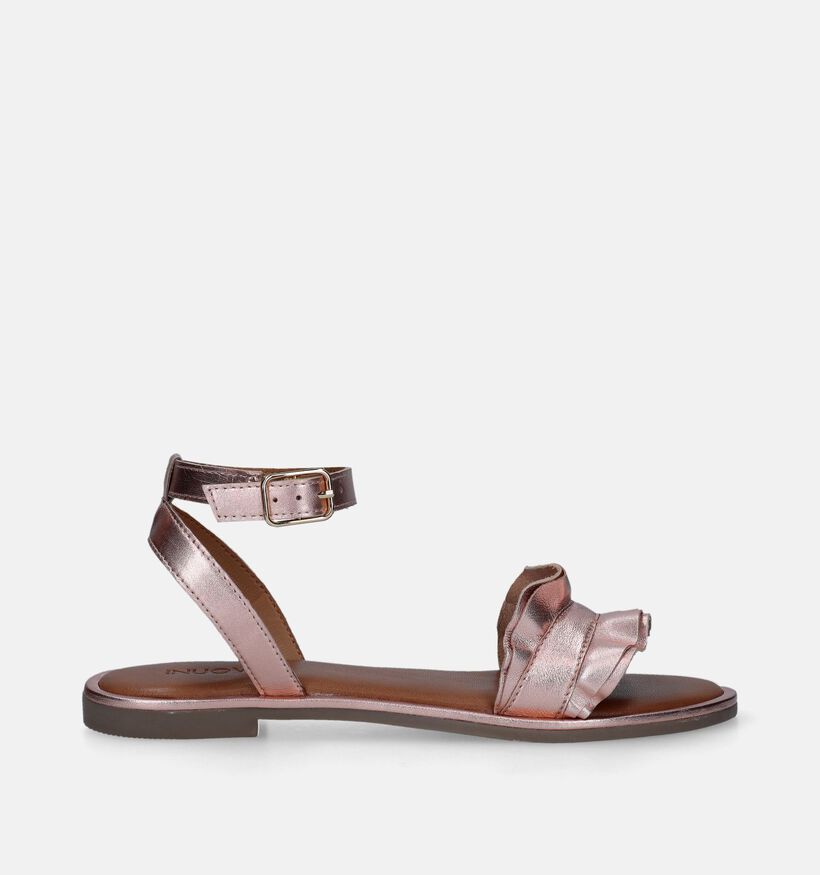 Inuovo Sandales plates en Or rose pour femmes (341521)