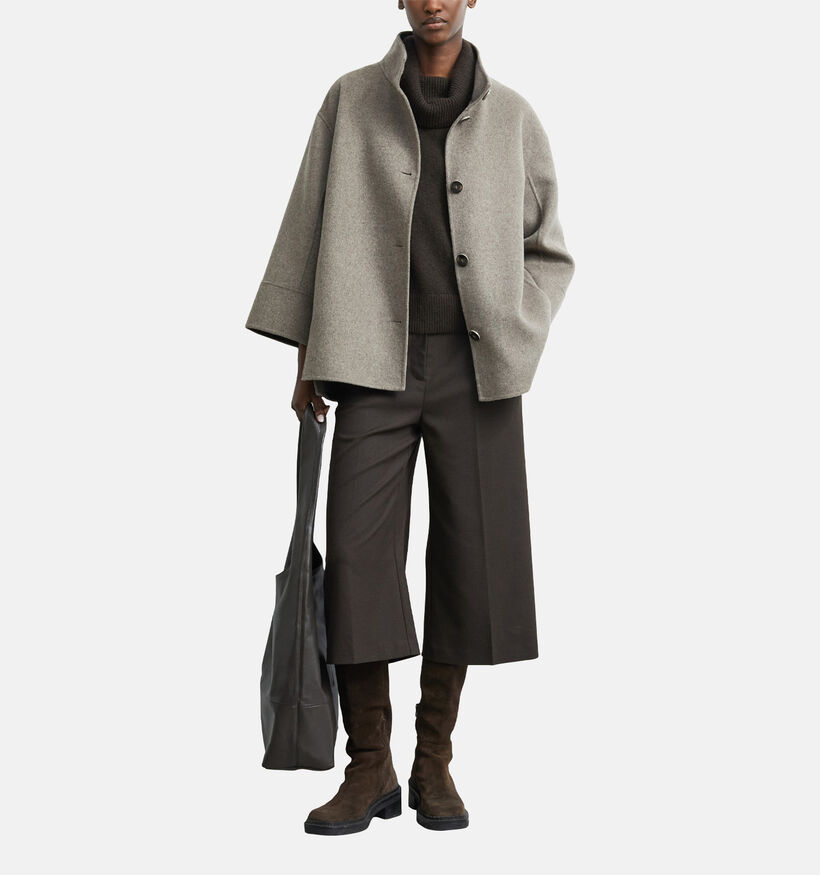 comma Poncho-style Pull en Brun fonc&eacute; pour femmes (381794)