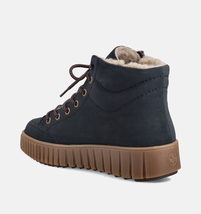 Rieker Baskets montantes en Bleu foncé pour femmes (363538) - pour semelles orthopédiques