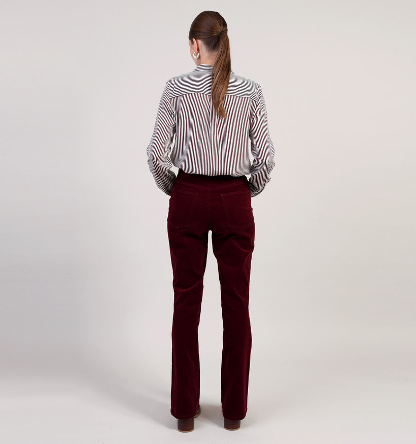 Pieces Joya Flared Corduroy Jeans en Bordeaux pour femmes (362265)