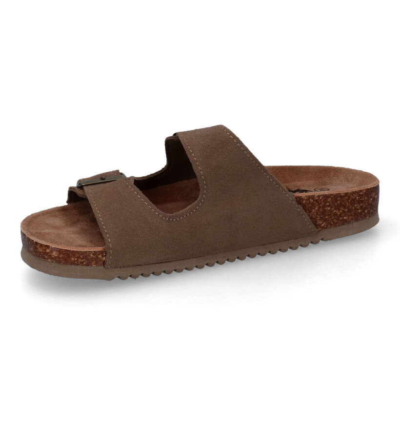 Xti Kaki Slippers in daim (319629)