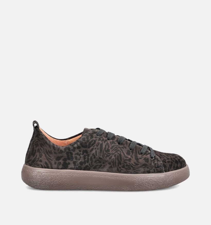 Think! Turna Light Donkerbruine Sneakers voor dames (381354) - geschikt voor steunzolen
