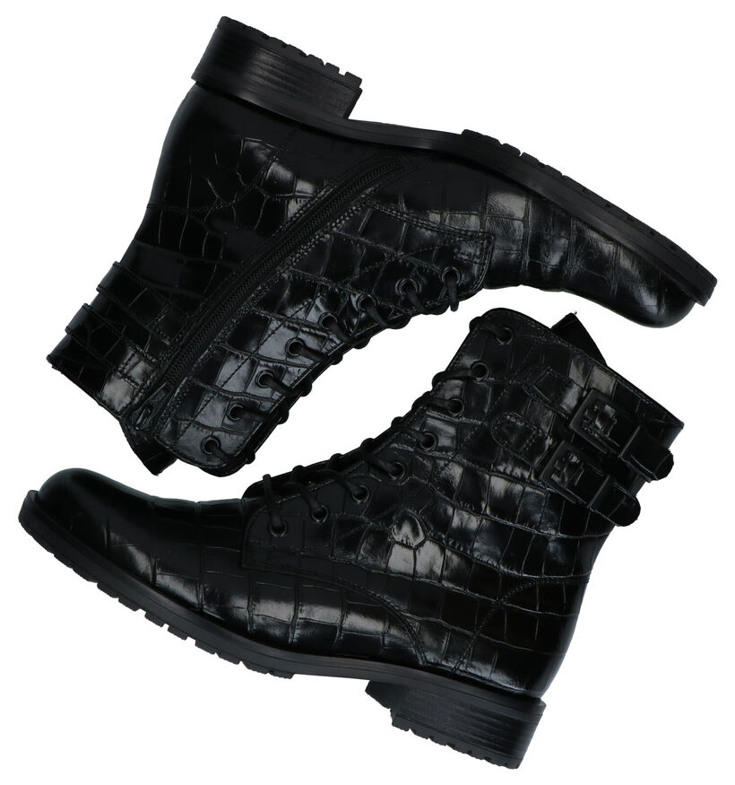 Gabor OptiFit Bottines en Noir en cuir (282465)