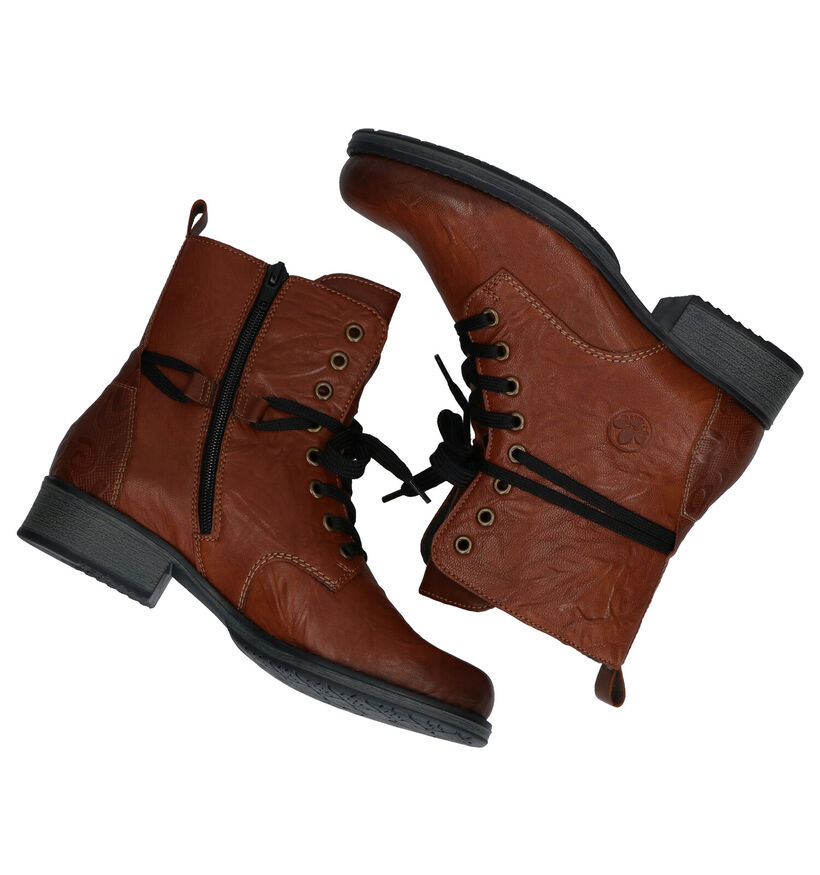 Rieker Zwarte Bottines met veters voor dames (331613)
