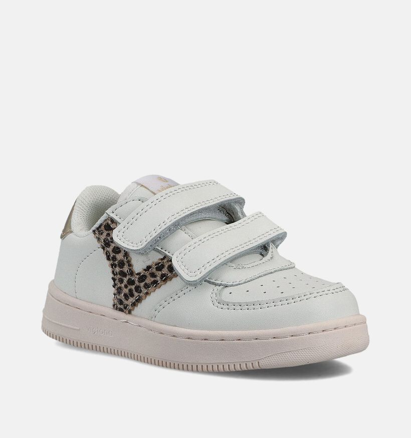 Victoria Witte Velcroschoenen voor meisjes (363052) - geschikt voor steunzolen