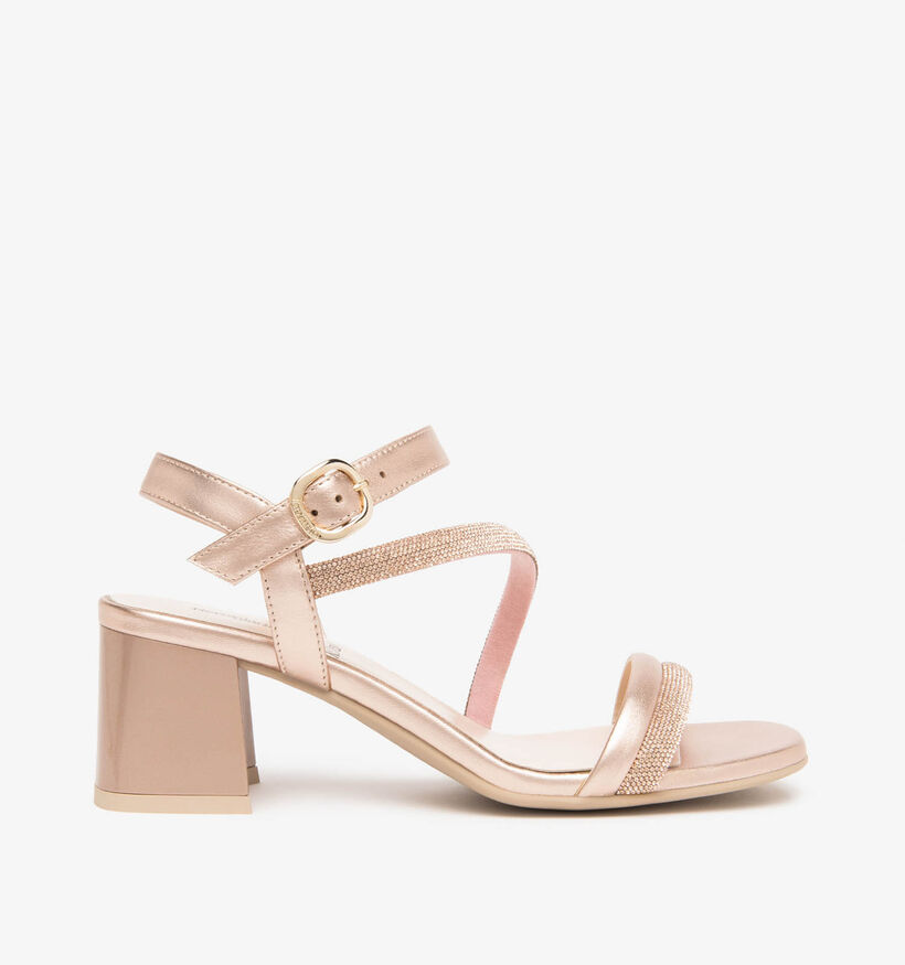 NeroGiardini Gouden Sandalen met hak voor dames (370600)