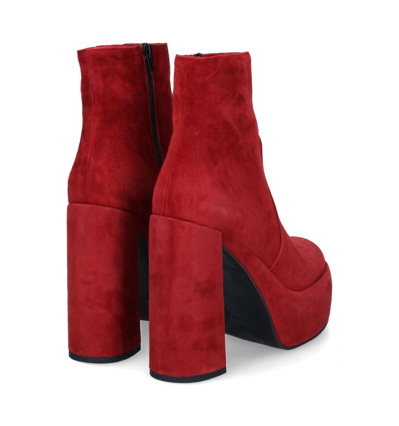 Cristian Daniel Bottines à talons en Rouge pour femmes (317504)