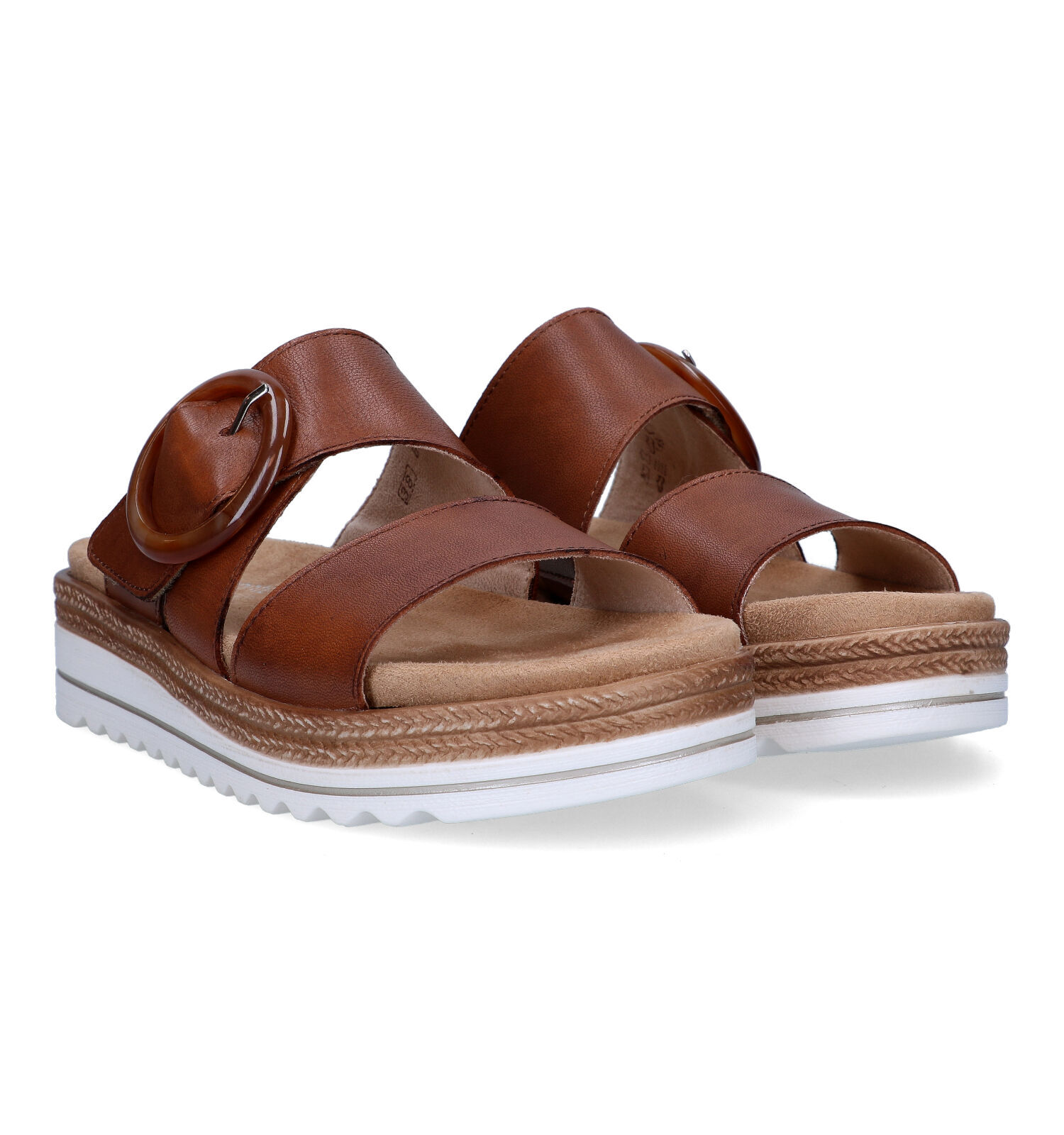 Remonte Cognac Slippers voor steunzolen Dames Slippers Online op TORFS.BE