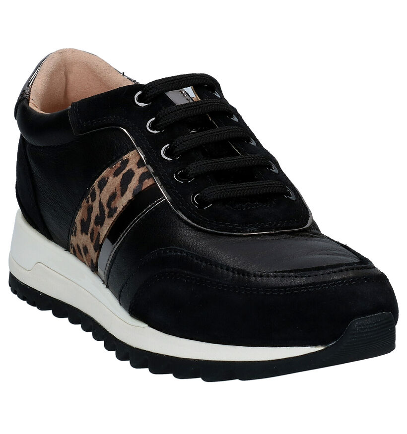 Geox Tabelya Zwarte Veterschoenen in leer (278861)