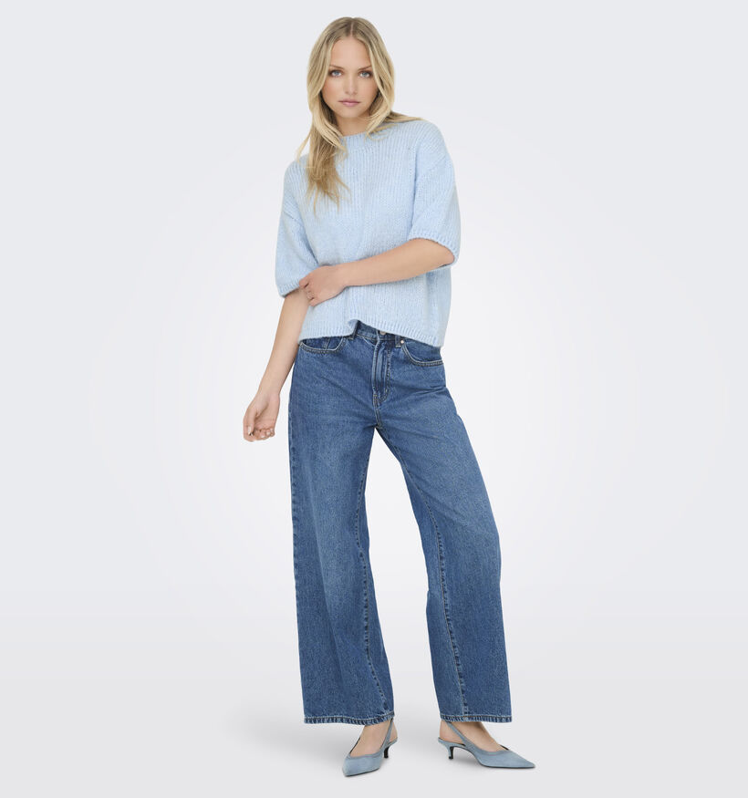 JDY Linea Lichtblauwe Trui met Halflange Mouwen voor dames (367888)