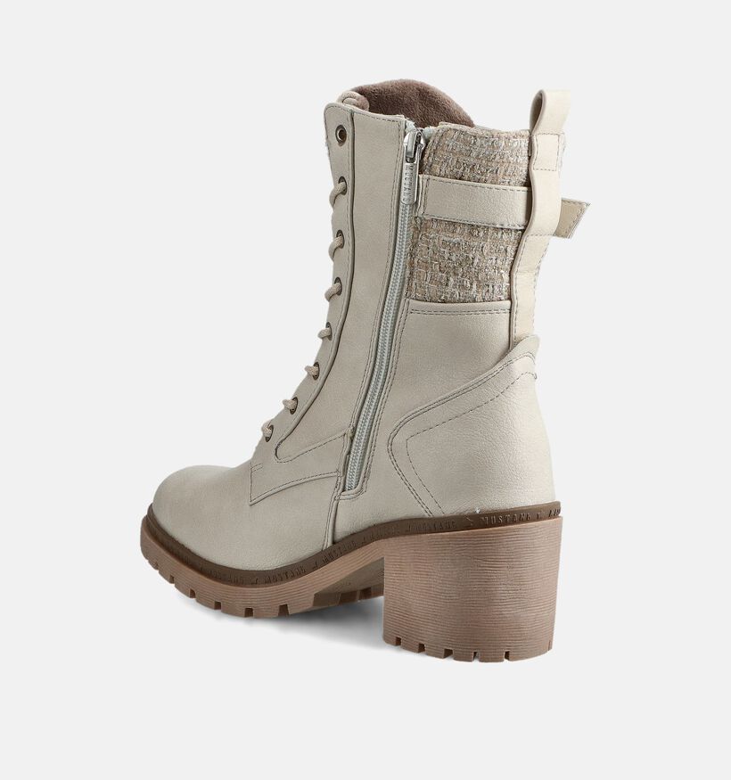 Mustang Bottines à talons en Beige pour femmes (363712)