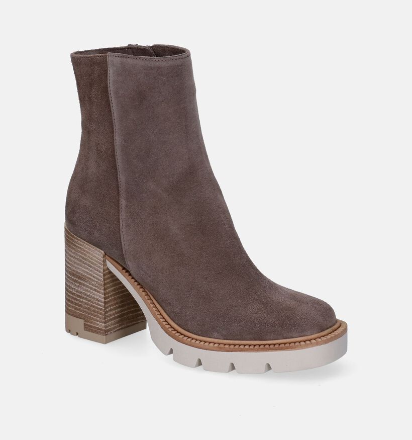Signatur Taupe Laarzen in daim (308205)