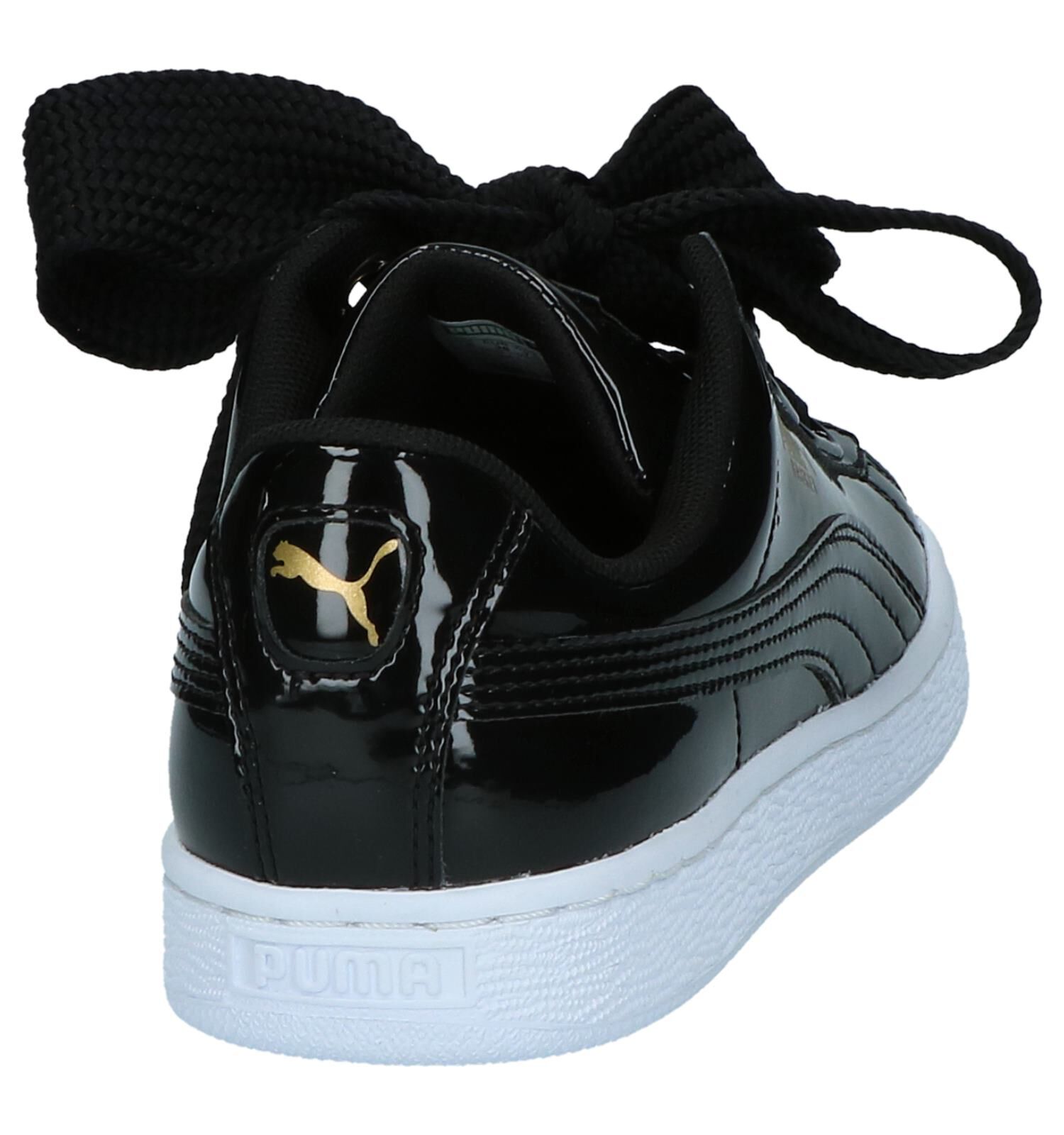 Puma Basket Heart Patent Zwarte Lage Sportieve Sneakers Dames Sneakers Online op TORFS.BE