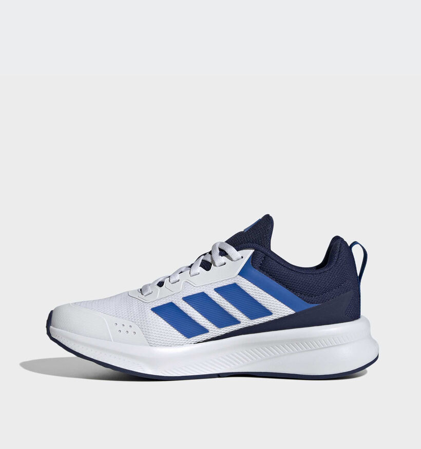 adidas Fortarun 4.0 Baskets en Blanc/Bleu pour gar&ccedil;ons (372683) - pour semelles orthop&eacute;diques