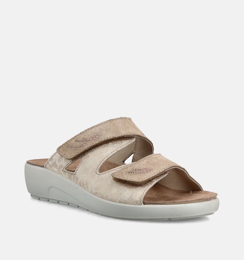 Comfort Plus Beige Sandalen voor dames (373649) - geschikt voor steunzolen