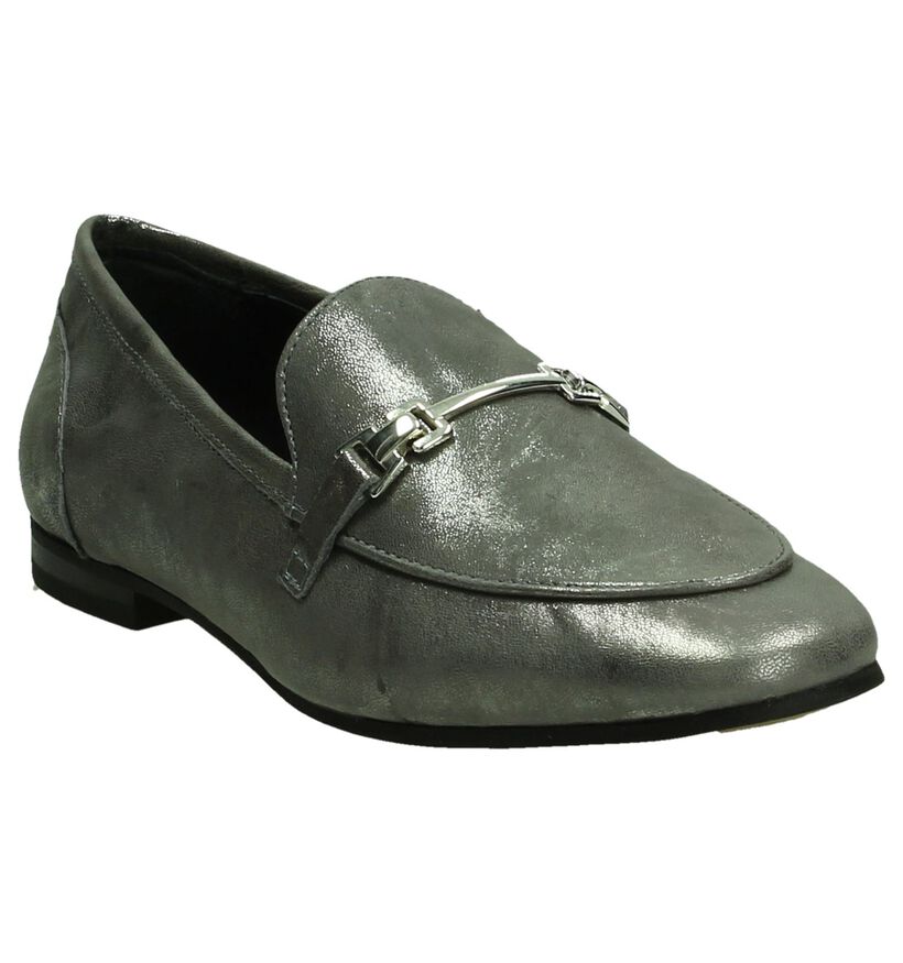 Omnio Zilveren Loafers in nubuck (193023)