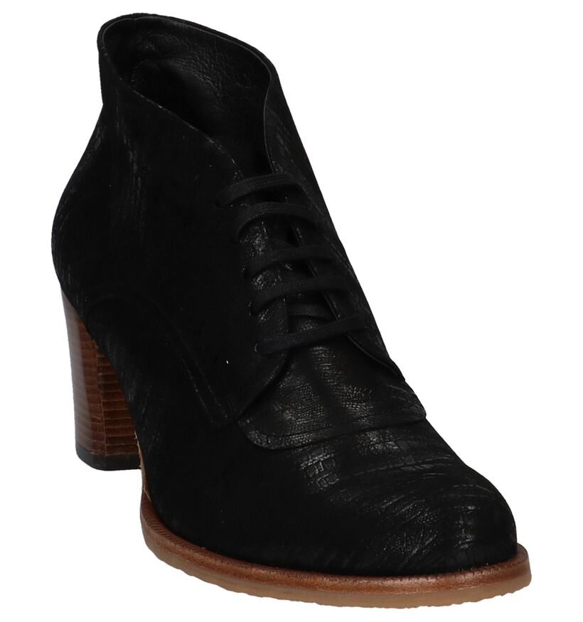 Zinda Bottillons en Noir en daim (227027)