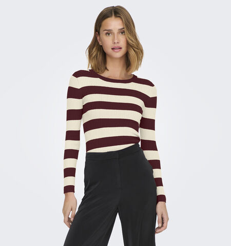 JDY T-shirts Noir/Bordeaux