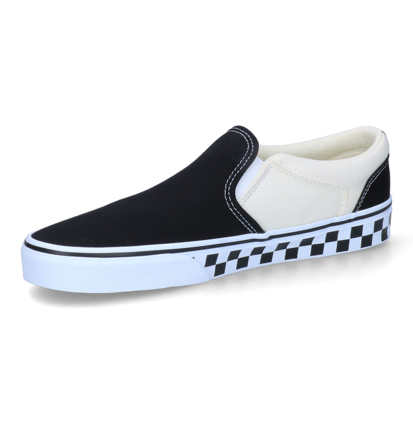 Vans Asher Wit/Zwarte Slip-on Sneakers voor heren (321114)