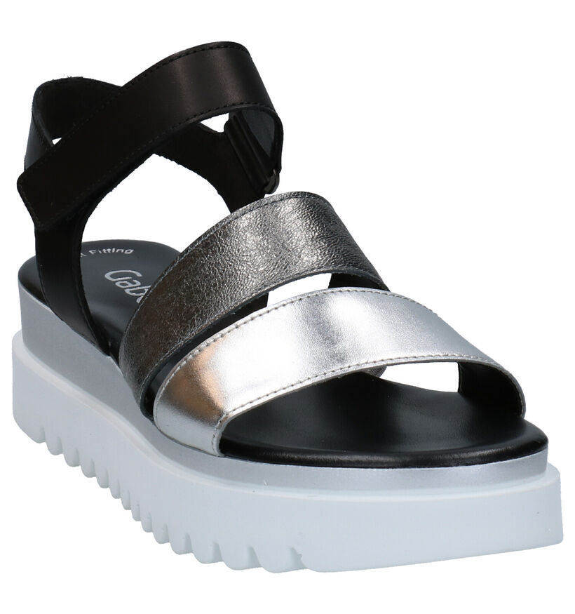 Gabor Best Fitting Zilveren Sandalen in leer (271578)