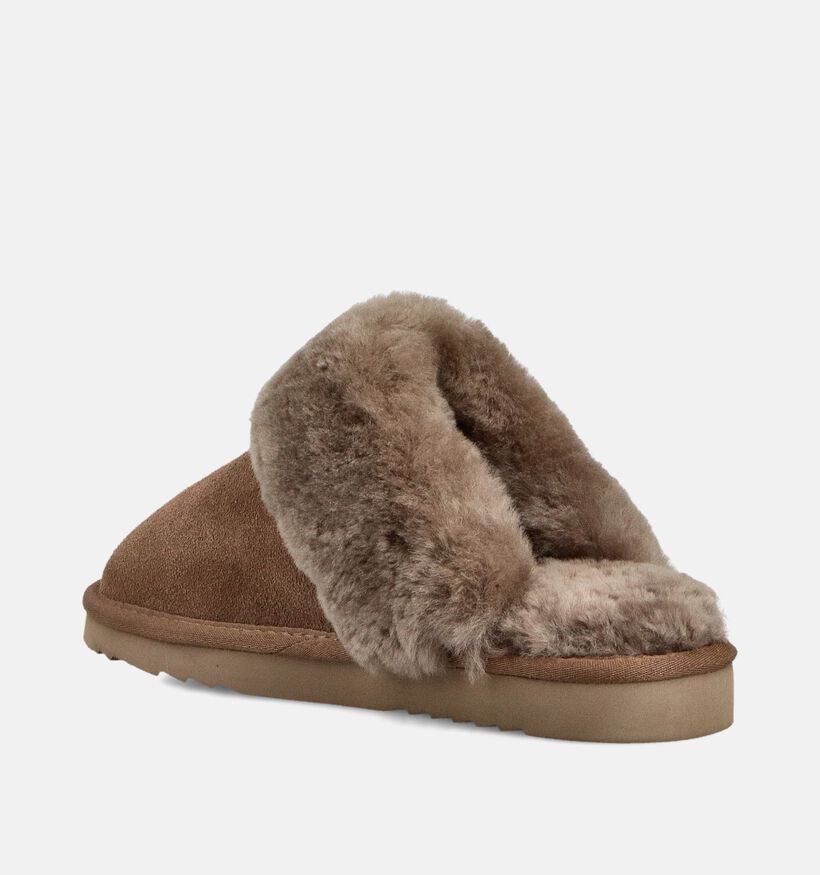 Warmbat Flurry Zwarte Pantoffels Warmbat Flurry Taupe Open Pantoffels voor dames (362515)