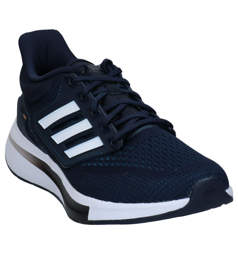 adidas EQ21 Run Baskets en Bleu en textile (293410)