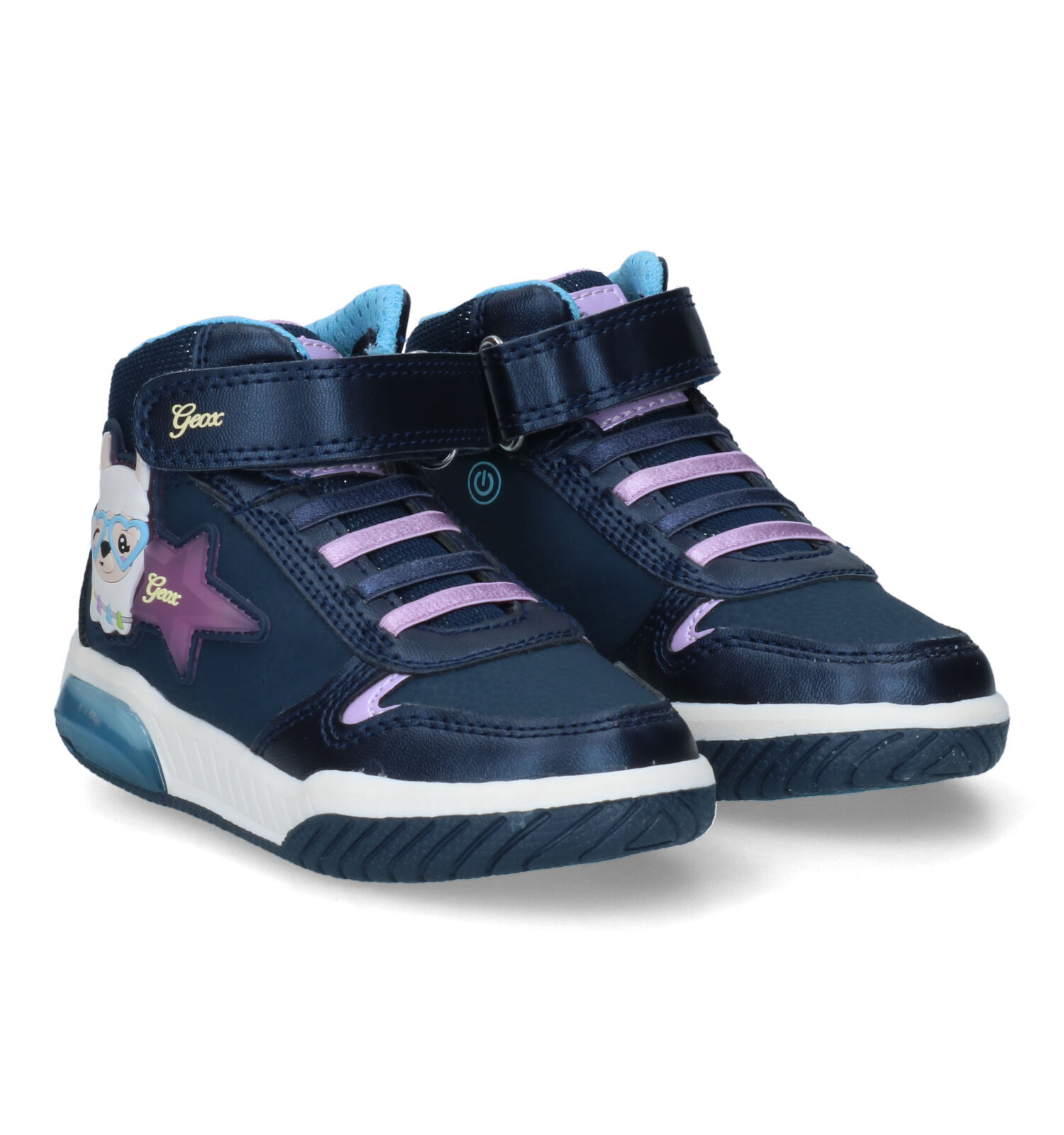 Geox Inek Blauwe Sneakers Meisjes Sneakers Online op TORFS.BE