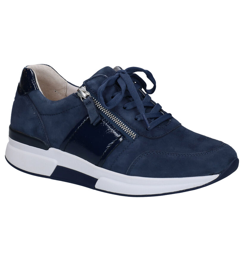 Gabor Rollingsoft Blauwe Veterschoenen in nubuck (287758)