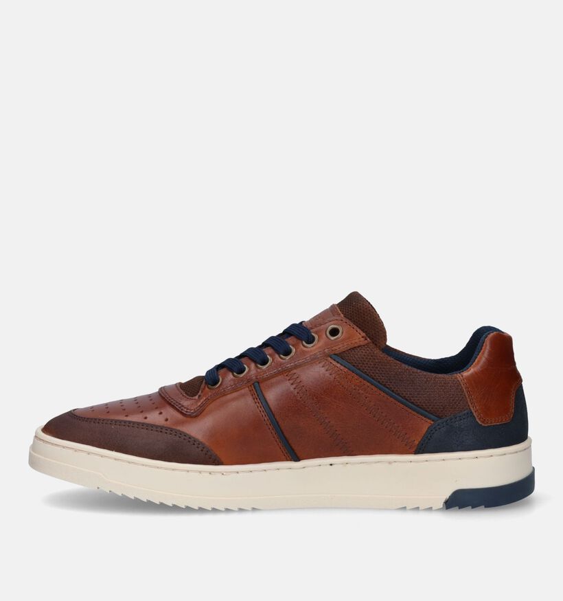 Bullboxer Chaussures à lacets en Cognac pour hommes (328907) - pour semelles orthopédiques
