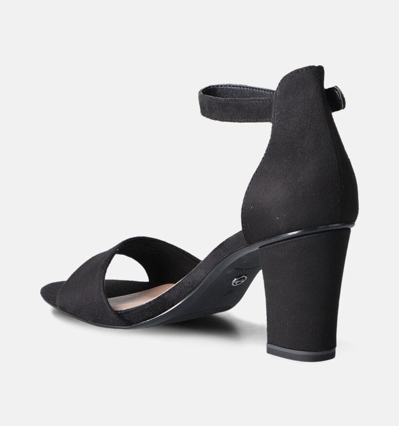 Tamaris Zwarte Sandalen met gesloten hiel voor dames (354569)
