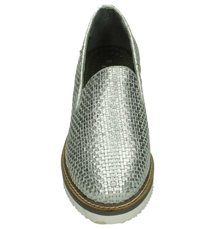 Via Roma Chaussures slip-on en Argent en cuir (192788)