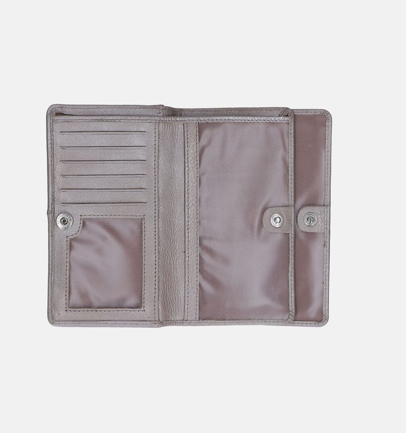 Euro-Leather Gouden Overslag portemonnee voor dames (353521)