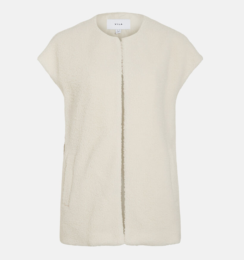 Vila Teddy Lichtbeige Bodywarmer voor dames (368045)