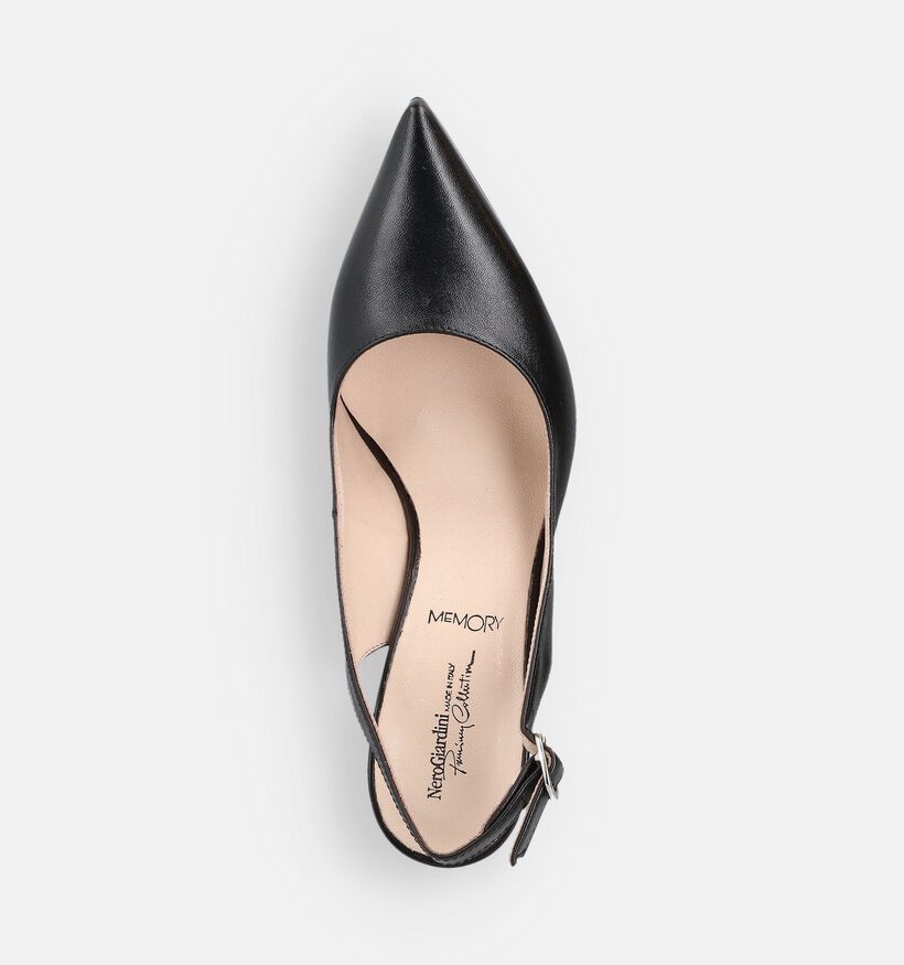 NeroGiardini Zwarte Slingback Pumps voor dames (369093) - geschikt voor steunzolen
