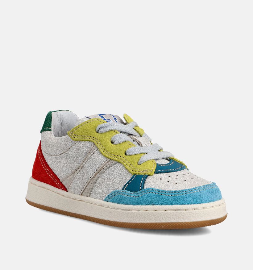 FR by Romagnoli Ecru Sneakers Colorblock voor jongens (372304) - geschikt voor steunzolen