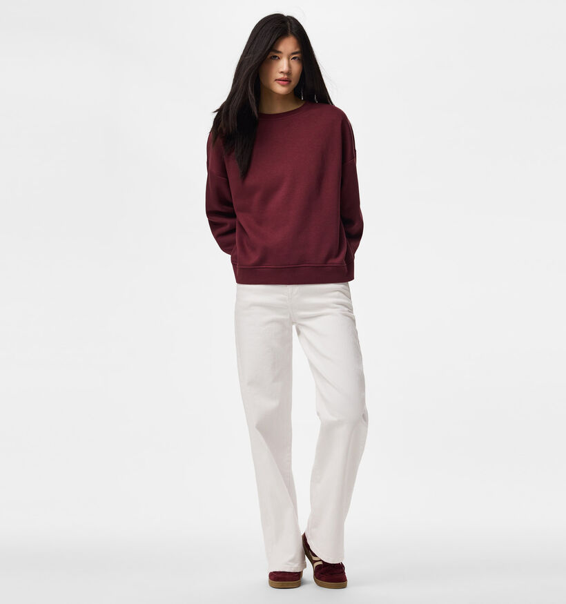 Pieces Chilli Bordeaux Sweater voor dames (378358)