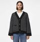 Pieces Nilja Zwarte Korte cardigan met knopen voor dames (346538)