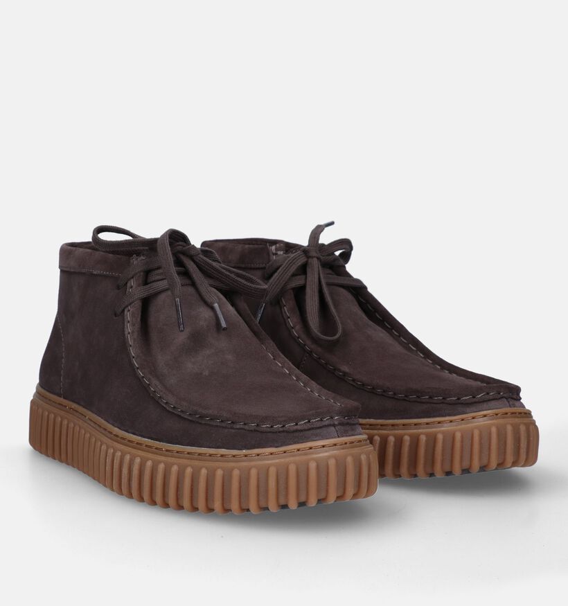 Clarks Torhill Bruine Hoge schoenen voor heren (330668) - geschikt voor steunzolen