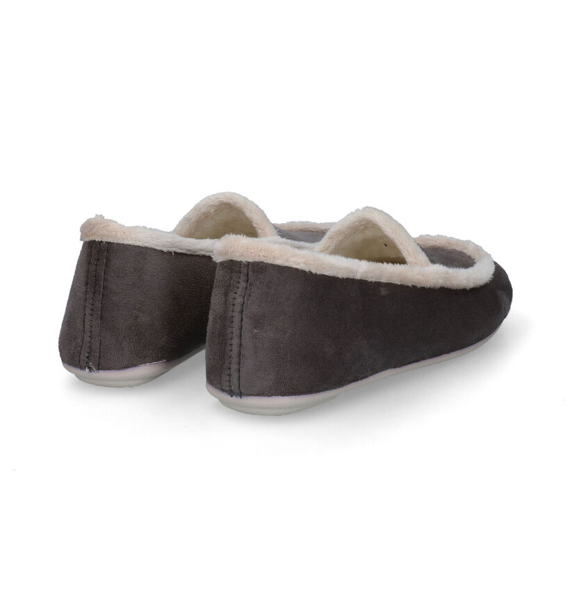 Torfs Home Pantoufles fermées en Gris pour femmes (317495)