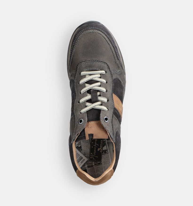 Bufflox Madrid Chaussures plates en Noir/Gris pour hommes (363432) - pour semelles orthopédiques