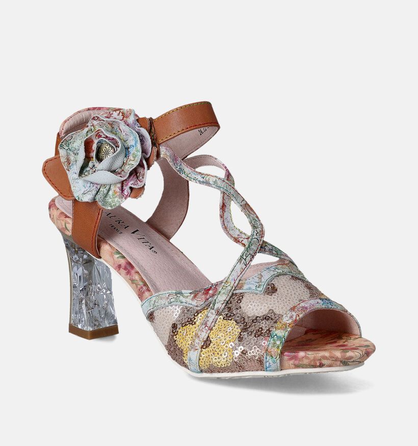 Laura Vita Nino Or Rosé Sandales à Talon pour femmes (356710)