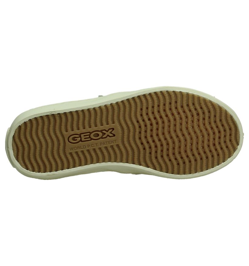 Geox Baskets slip-on en Beige clair en textile (190715)