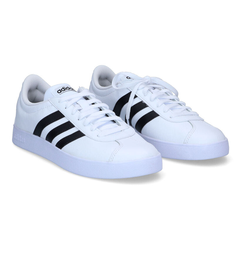 adidas VL Court 2.0 Baskets en Blanc pour hommes (319077) - pour semelles orthopédiques