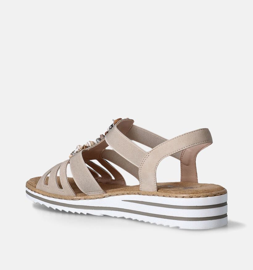 Rieker Roze Sandalen met sleehak voor dames (354921)