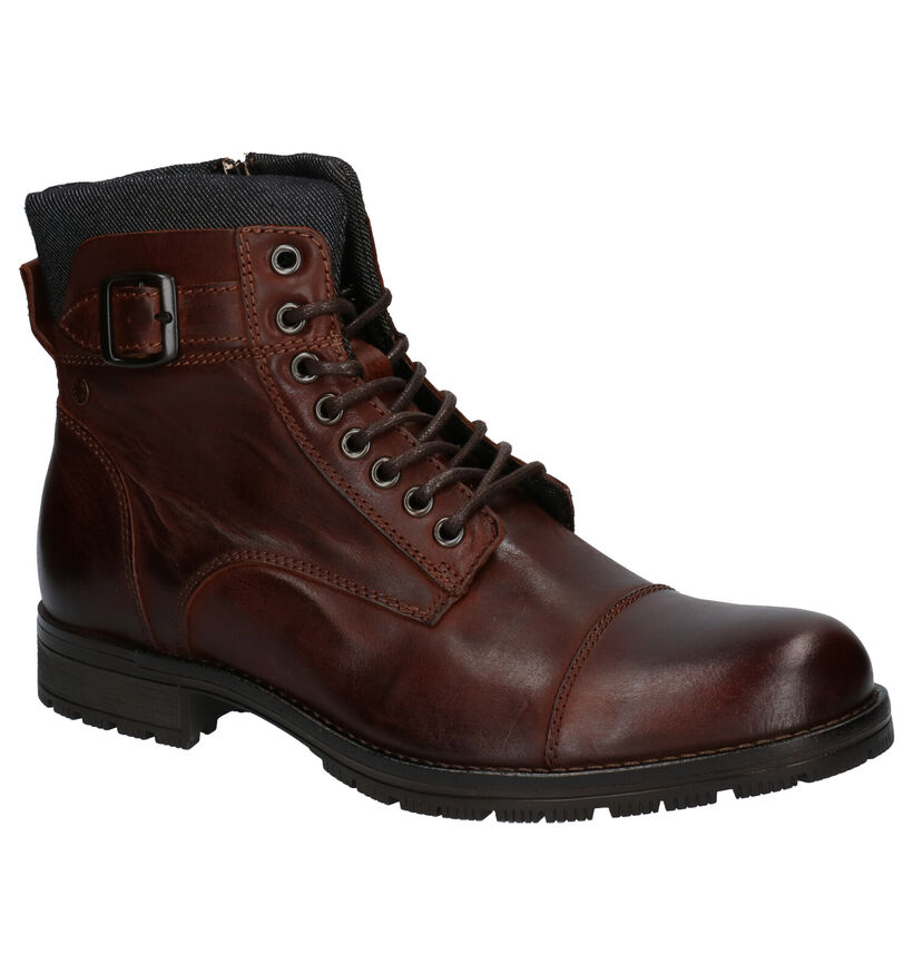 Jack & Jones Bruine Boots in leer (256275)