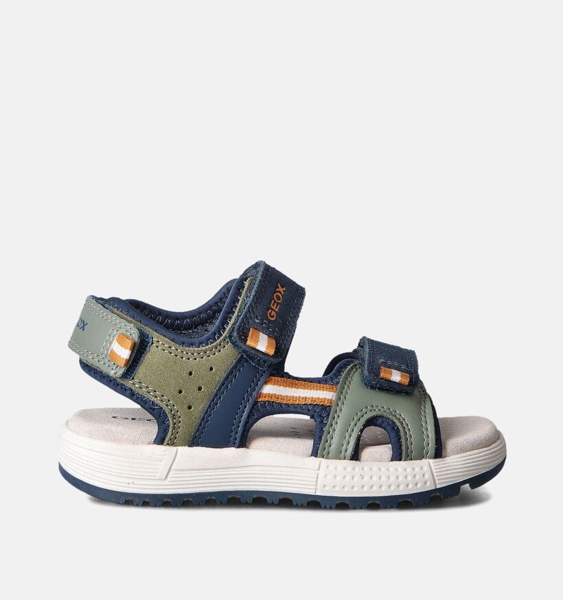 Geox Alben Sandales en Vert Khaki pour garçons (352927)