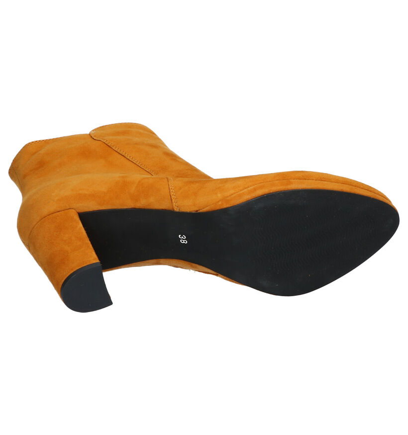 Hampton Bays Bottillons à talons en Jaune foncé en daim (257603)