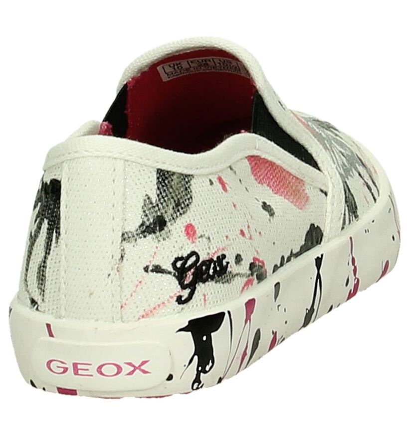 Geox Chaussures slip-on en Beige clair en textile (265765)