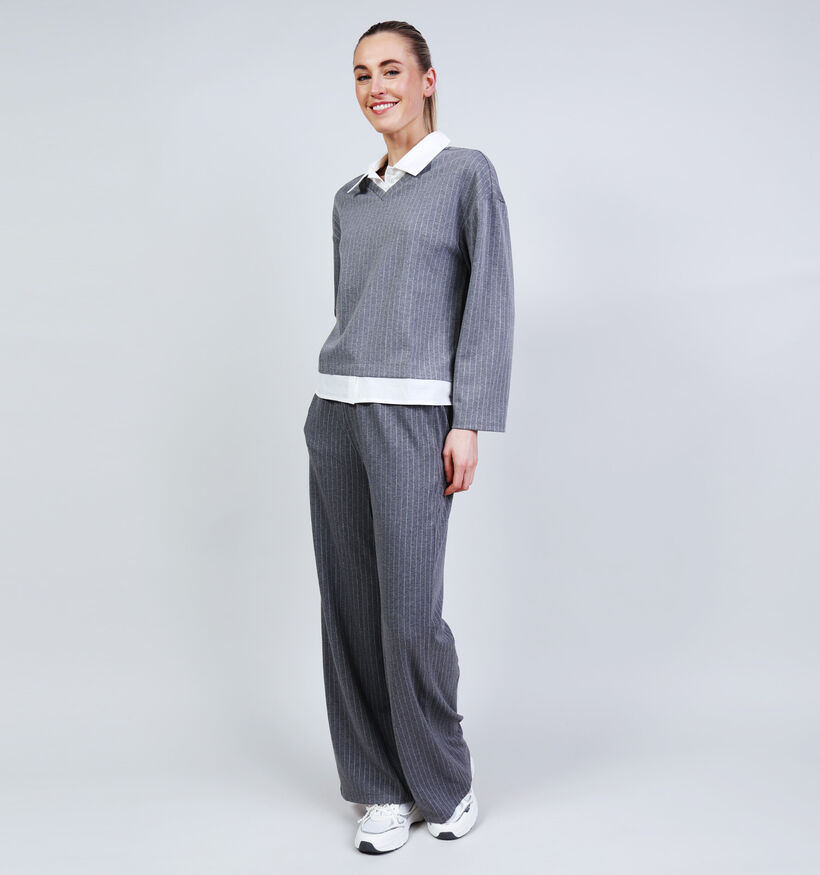 Vila Viarlessa Collar Grijze Pull voor dames (368124)