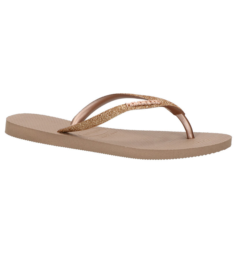 Havaianas Slim Glitter Tongs en Gris en synthétique (275870)